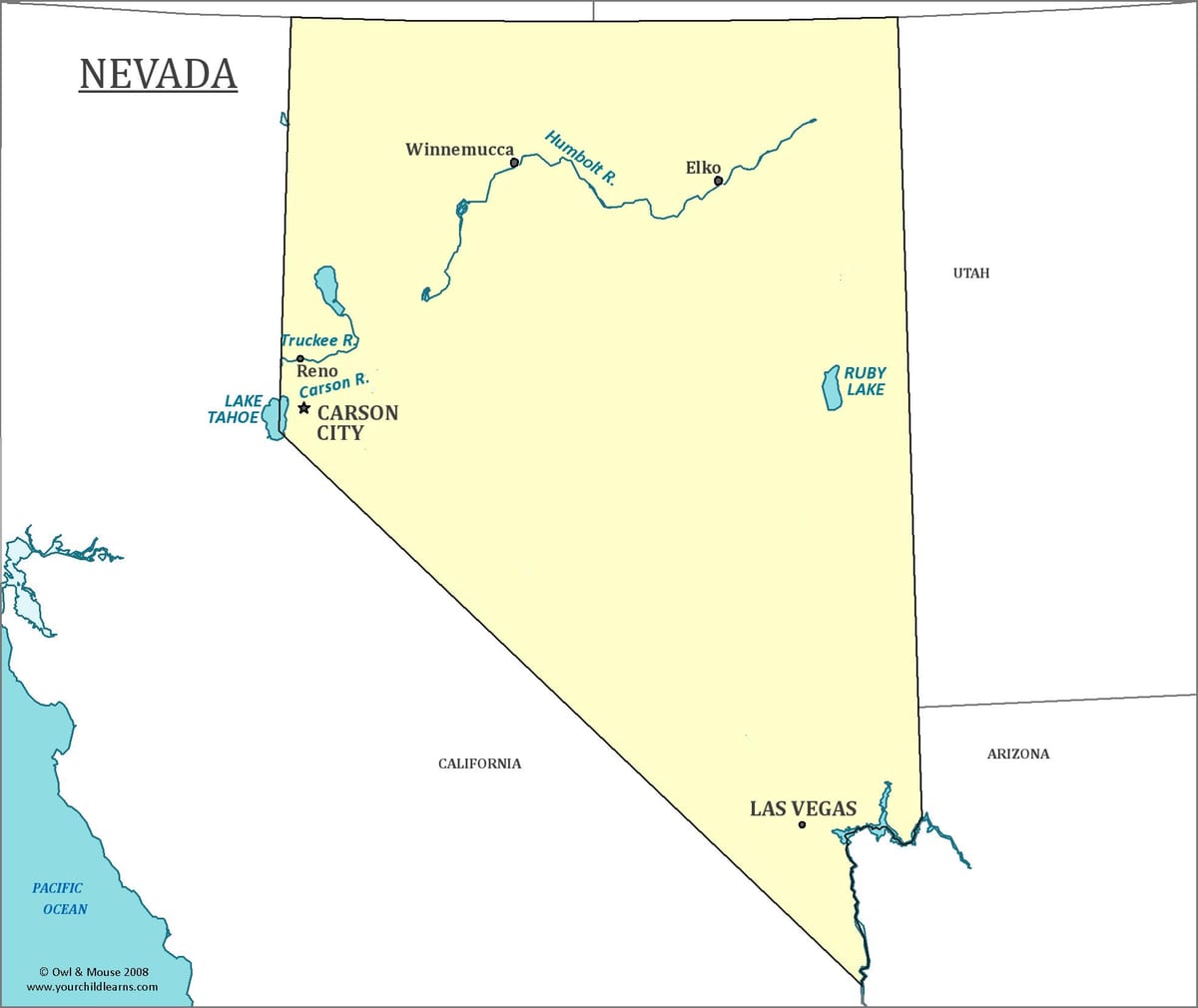 რუკა Las Vegas, Nevada