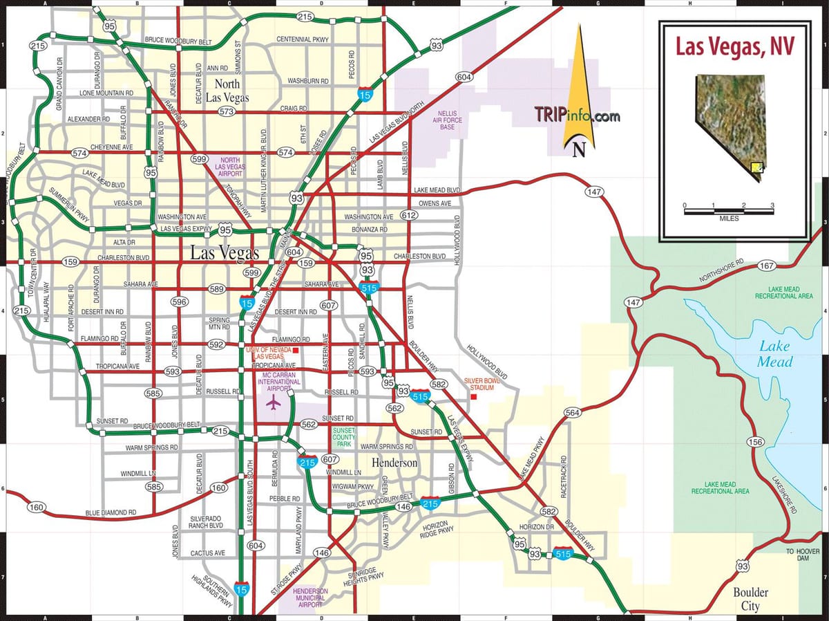 Las Vegas, Nevada რუკა