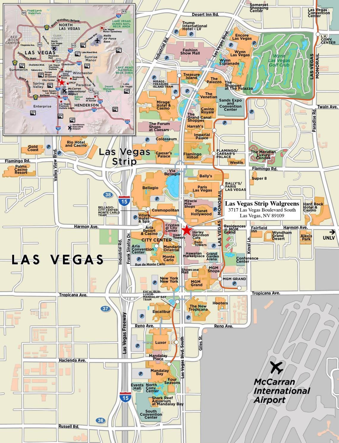 Las Vegas ქალაქის რუკა