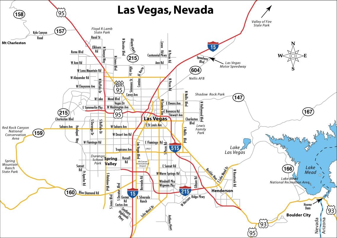 ქუჩის რუკა Las Vegas