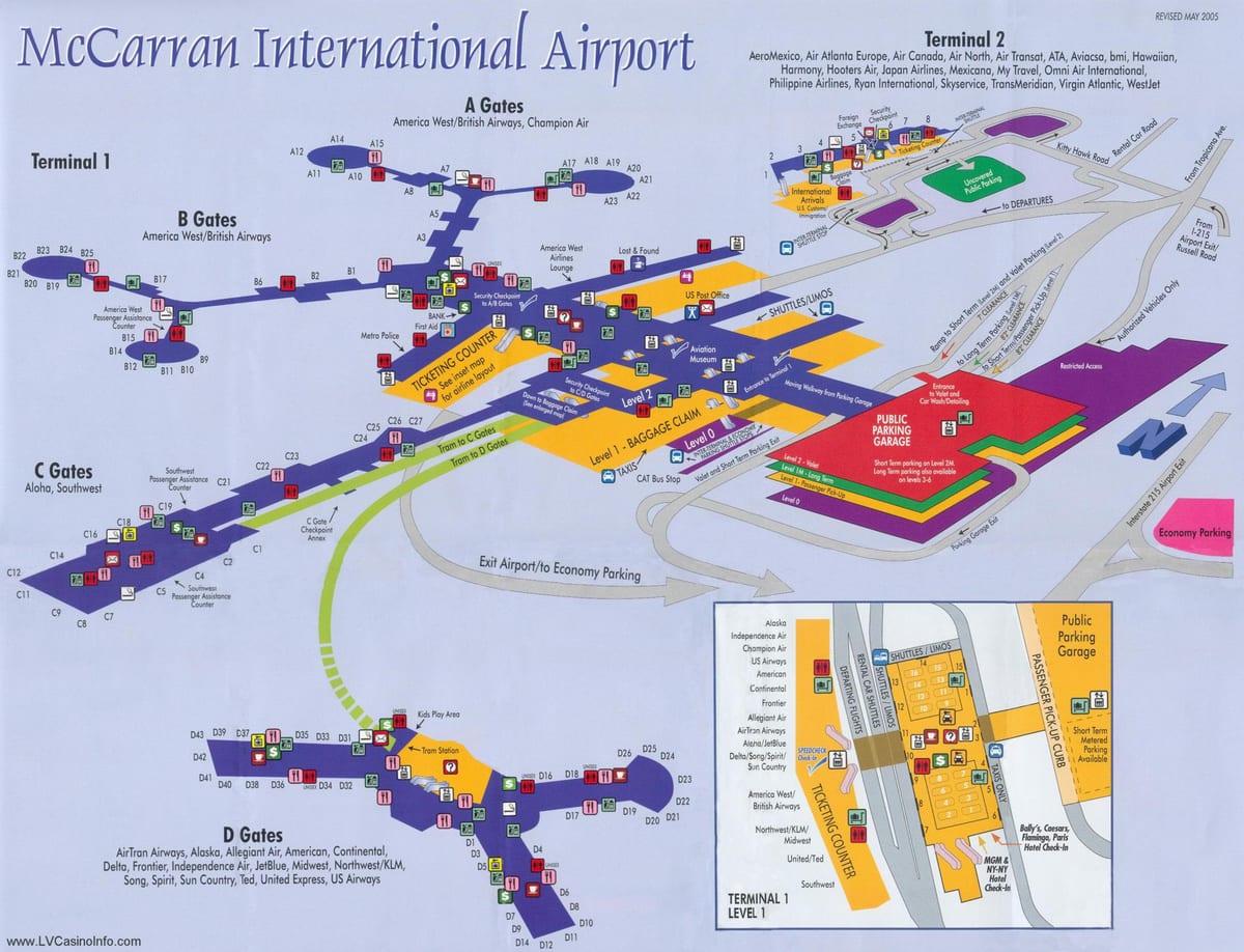 რუკა McCarran აეროპორტში