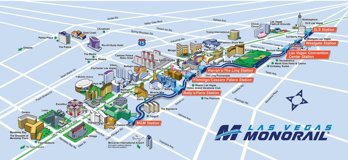LV monorail რუკა